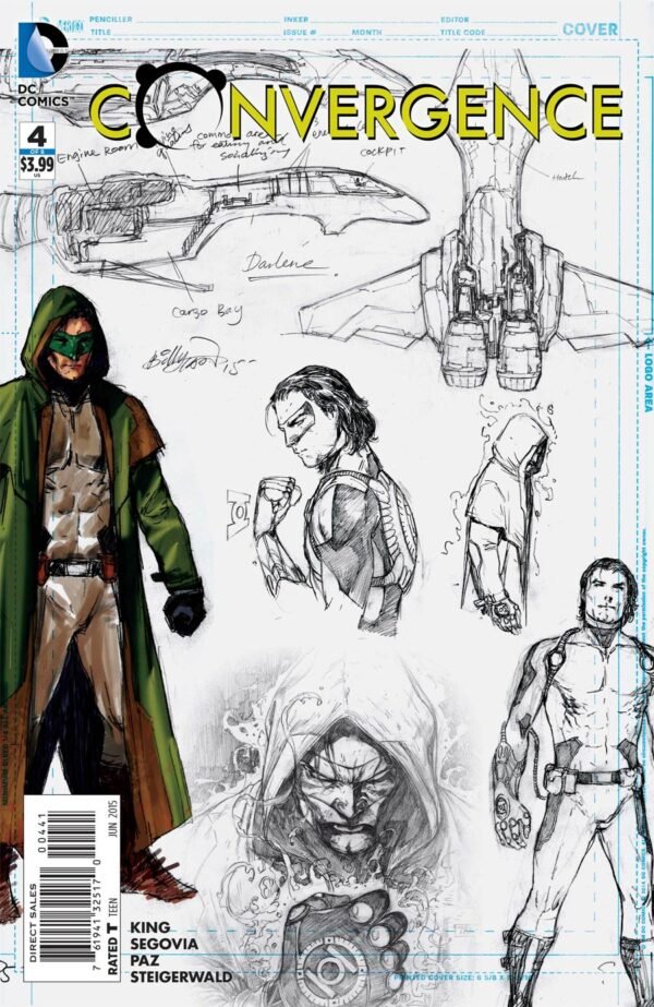 Convergence #4 - Retaller Incentive Green Lantern Sketch Variant hd Convergence #4 - Retailer Incentive Green Lantern Sketch Variant