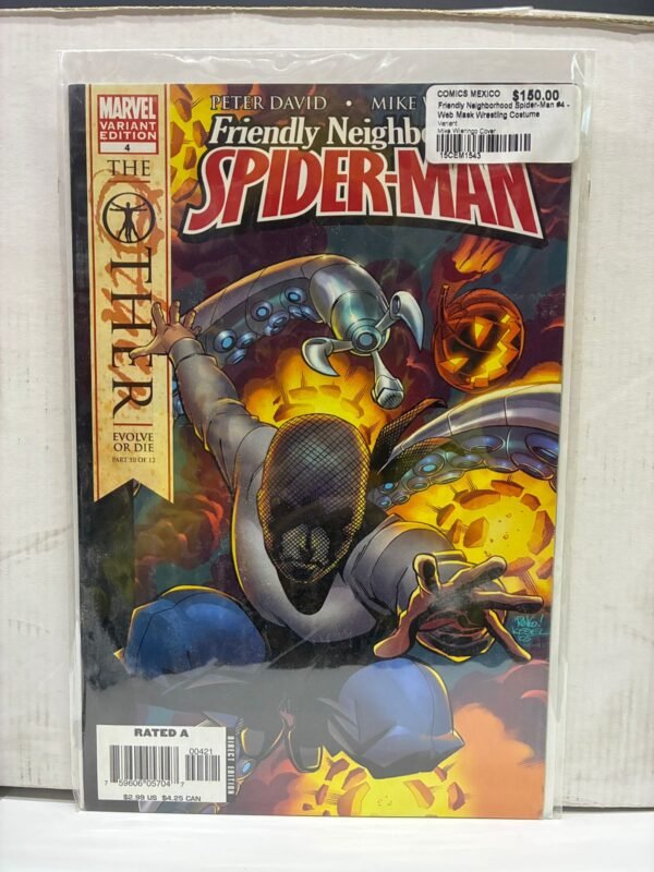 Friendly Neighborhood Spider-Man #4 - Web Mask Wrestling Costume Variant Mike Wieringo Cover
