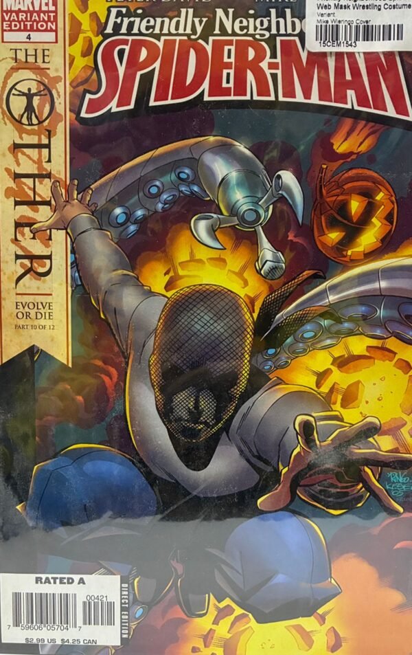 Friendly Neighborhood Spider-Man #4 - Web Mask Wrestling Costume Variant Mike Wieringo Cover